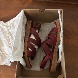 Born Women's Burgundy Sandals